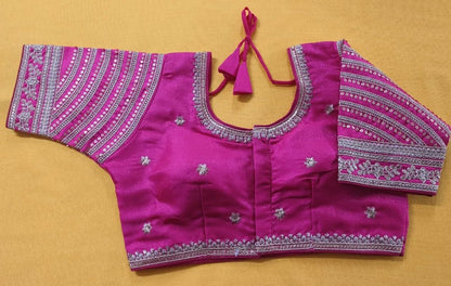 Vihu Fashion WomenS Blouse Readymade Blouse Embroidery Multi Coding Gold Thread Indian Ethnic Designer Stitched WomenS Readyma