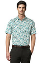 Allen Solly Men Slim Fit Printed Formal Cotton Half Sleeve Shirt