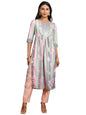 Ketch Womens ThreeForth Sleeve Regular Fit Kurta KHKU000445 Grey Multi M