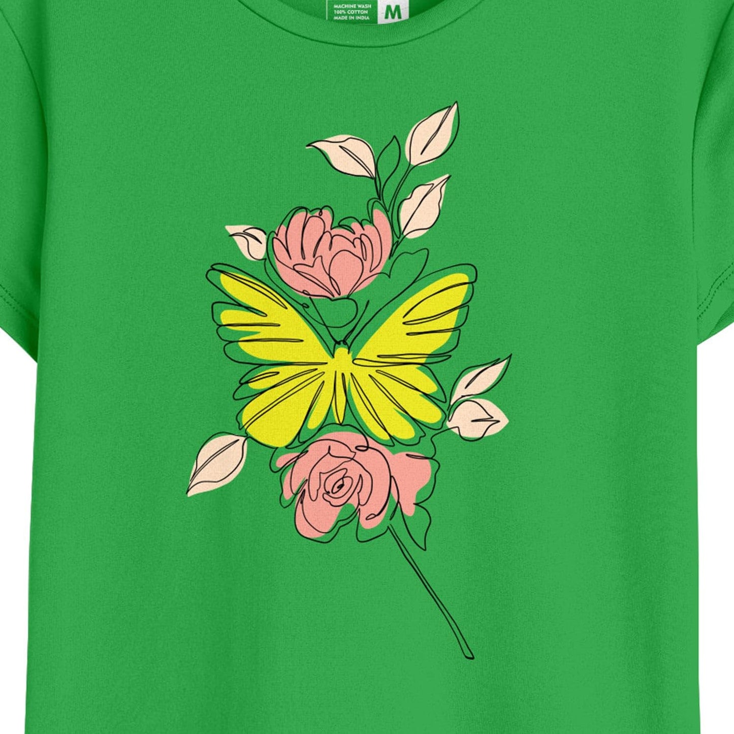 Bon Organik Womens Regular Fit T-Shirt (BON11508_Green