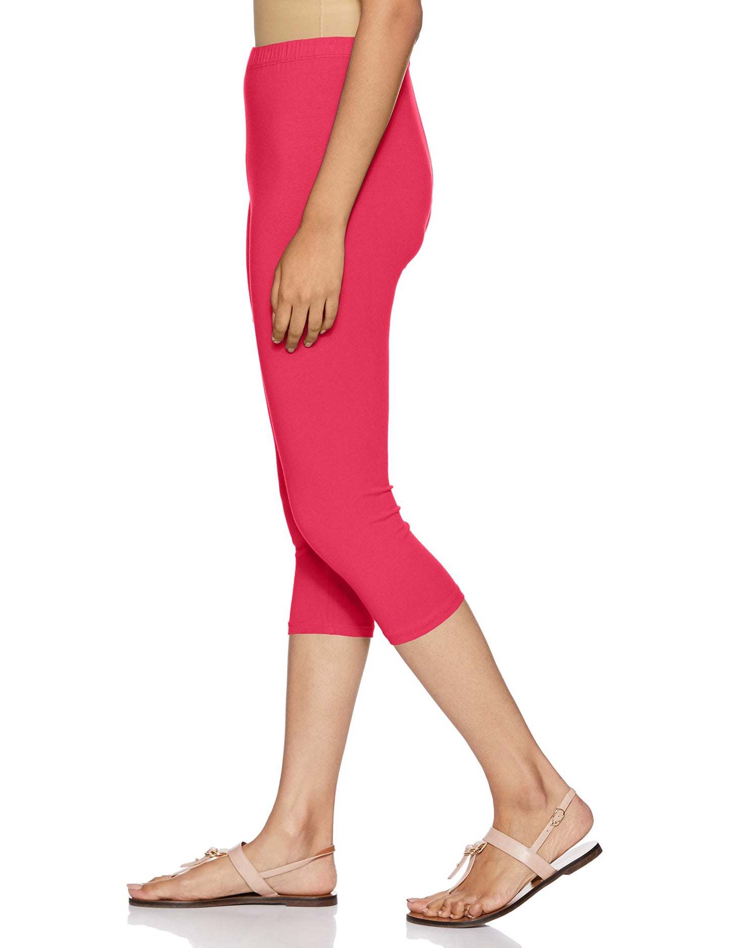 Rupa Softline Capri Leggings For Women Cotton Elastane Ultra Soft Free Size Stretch Fit