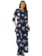 Tee Projekt Cotton Ethnic Wear Co Ord Set For Women | Travel Co Ord Set For Women Navy Blue