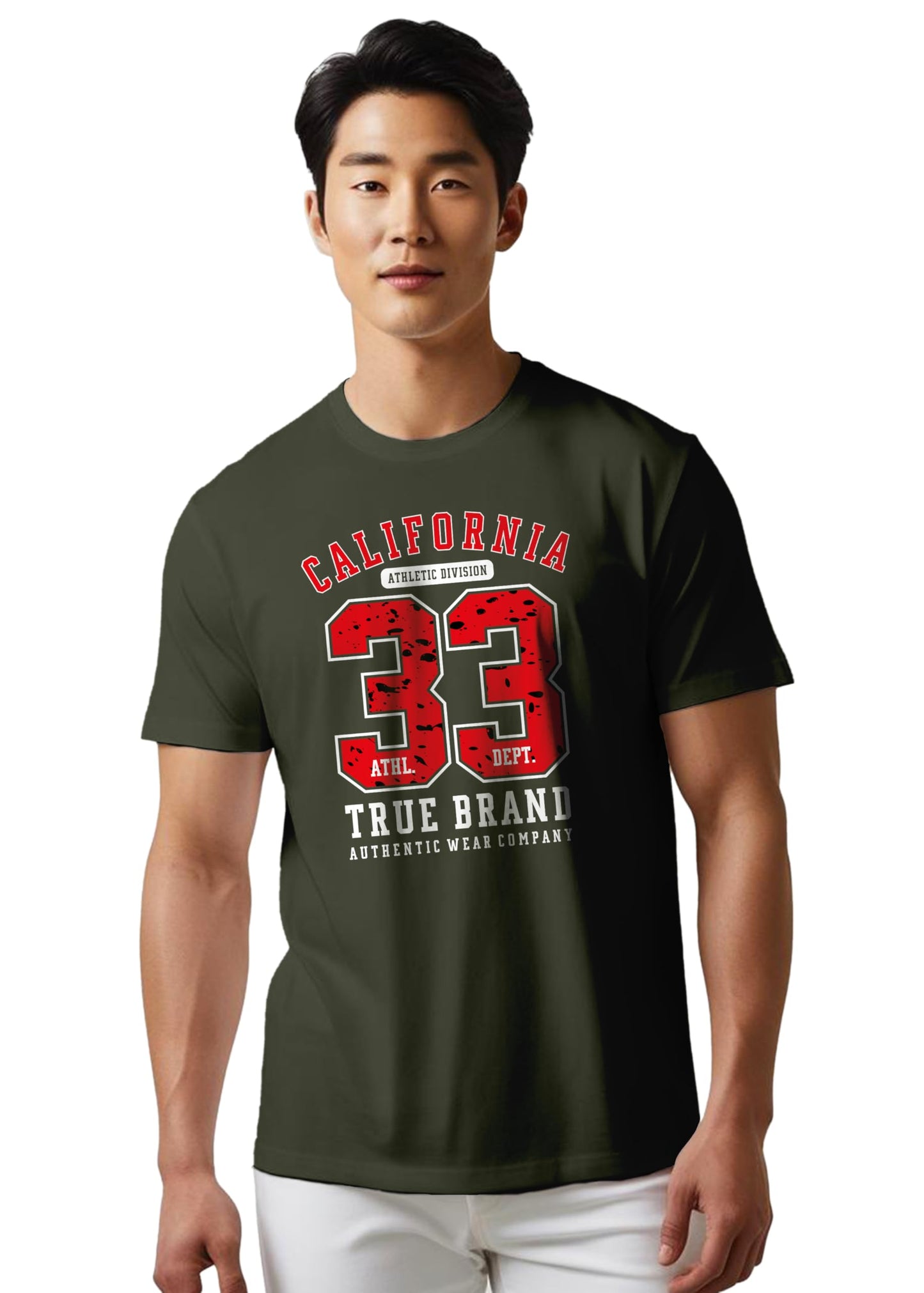Peppyzone Mens Regular Fit T-Shirt (PZ-N-8372_Olive4