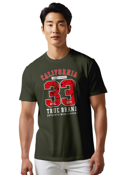 Peppyzone Mens Regular Fit T-Shirt (PZ-N-8372_Olive4