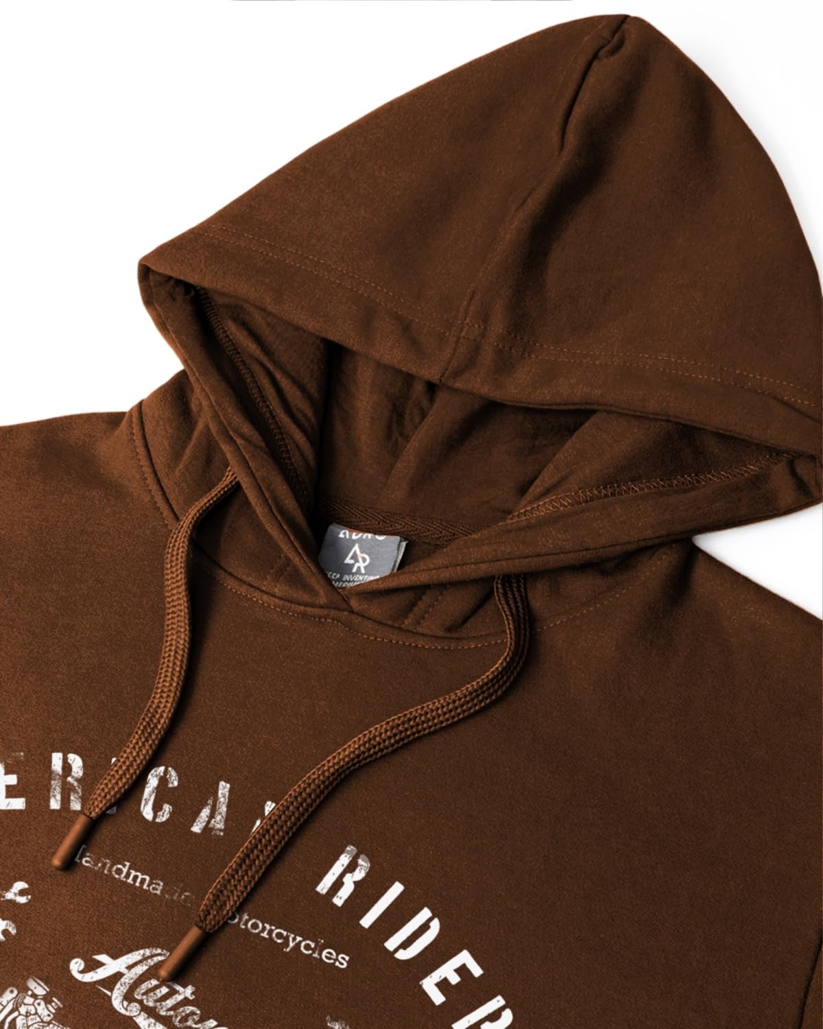 ADRO Men's Cotton Neck Hooded Sweatshirt (H24-AME-BR)