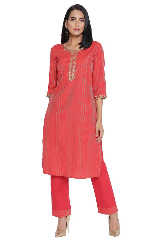 Aurelia Women's Cotton Blend Kurta & Palazzo