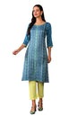 Aurelia WomenS Blue Geometric Printed Printed Regular Kurta