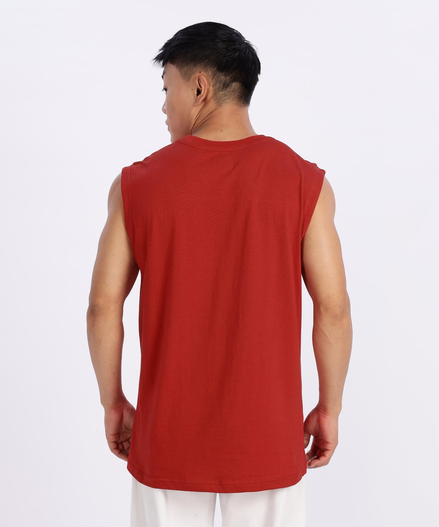 SHODOX Mens 100% Cotton Tank Tops Round Neck Sleeveless Sports Loose fit Vest (Pack of 1)