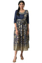 Aurelia Women's Navy Floral Printed A-Line Dress_22AUA13500-506025_M