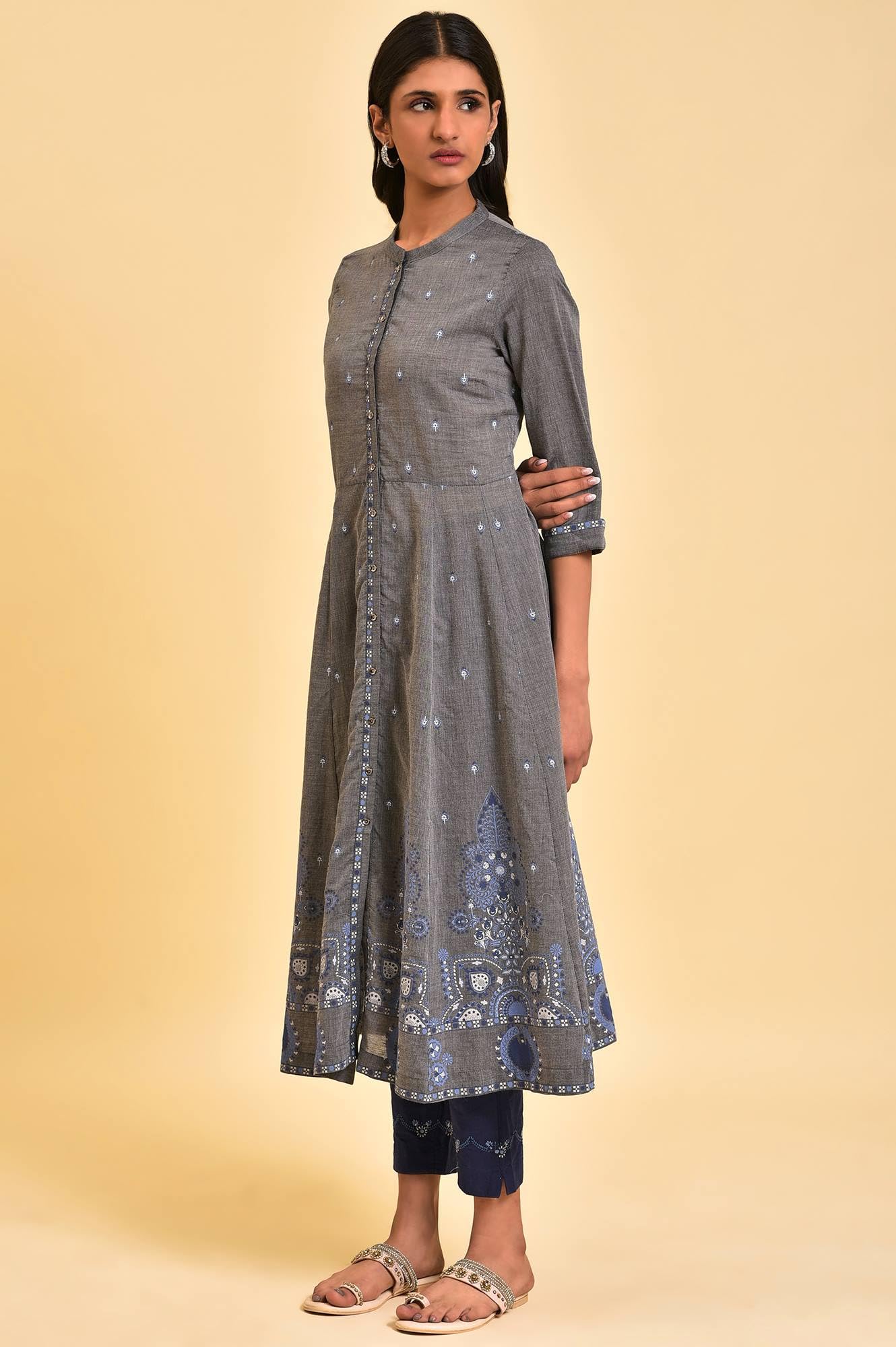 W for Woman Women's Cotton Regular Fit Kurta