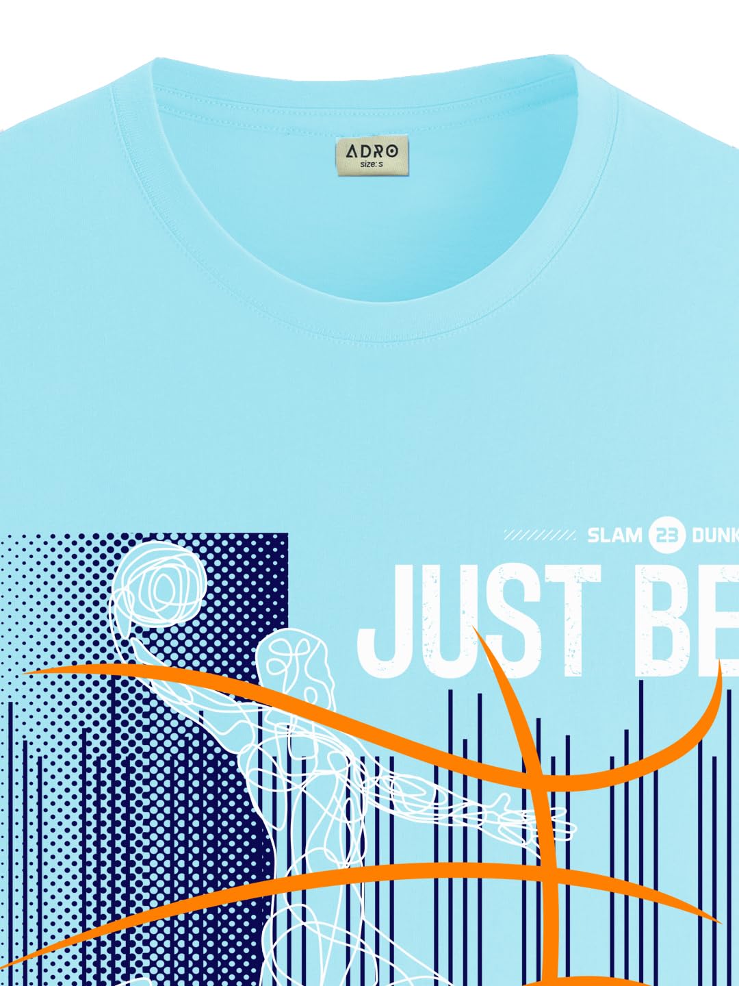 ADRO Men's Graphic Printed 100% Cotton T-Shirt - Regular Fit, Printed T-Shirts for Men (RN24-BCL-MI_Mint)