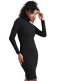 Ketch Women'S Lycra A-Line Midi Casual Dress (Khj6000180_Black