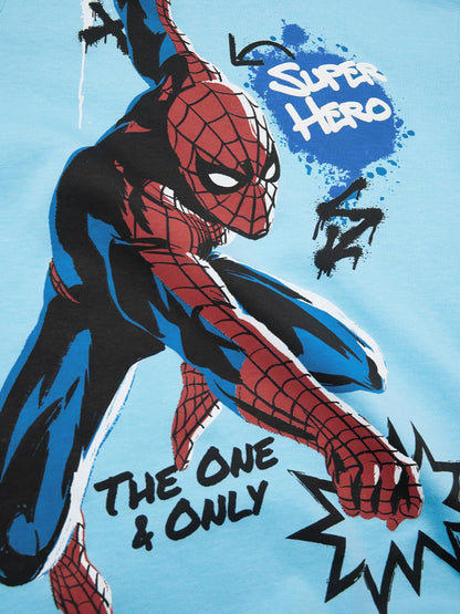 The Souled Store Official Spider-Man : One & Only Boys Round Neck Multicolor Color Blocked Cotton Full Sleeve T-Shirts