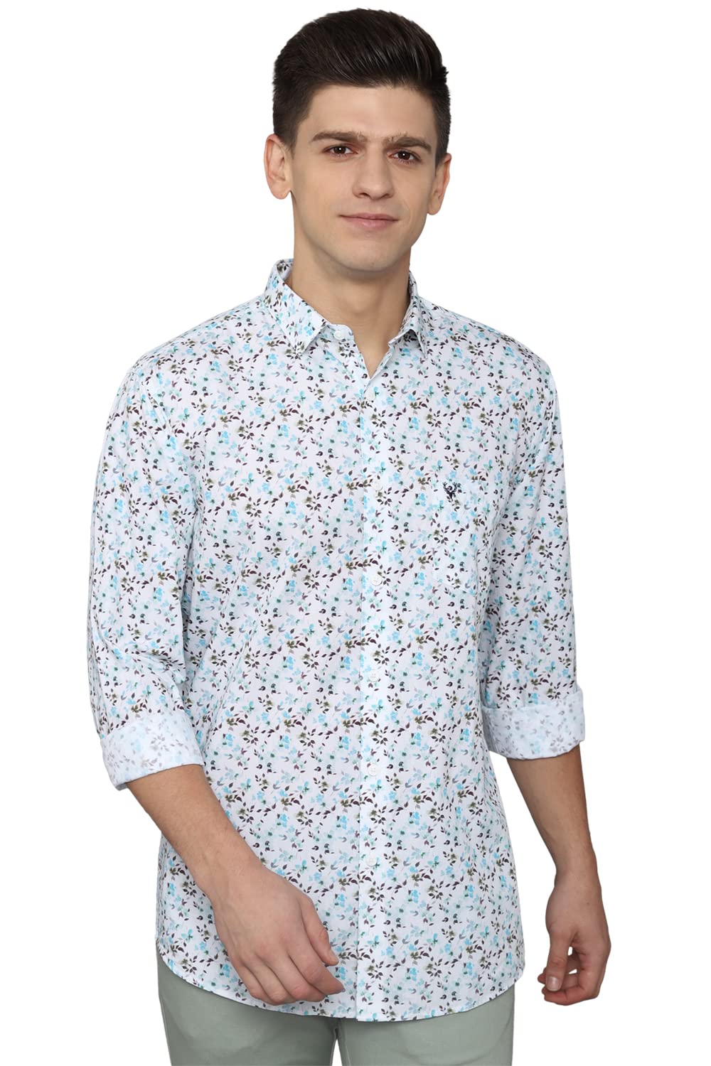 Allen Solly Men Slim Fit Printed Casual Full Sleeve Shirt