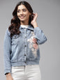 Aarika Girl's A-Line Coat (New_DN-113_Denim Blue_13-14 Years)