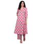 idaLia Baby Pink Printed Kurta Set