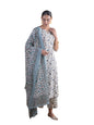Libas WomenS Silk Blend Printed Kurta Set (5746_Off White