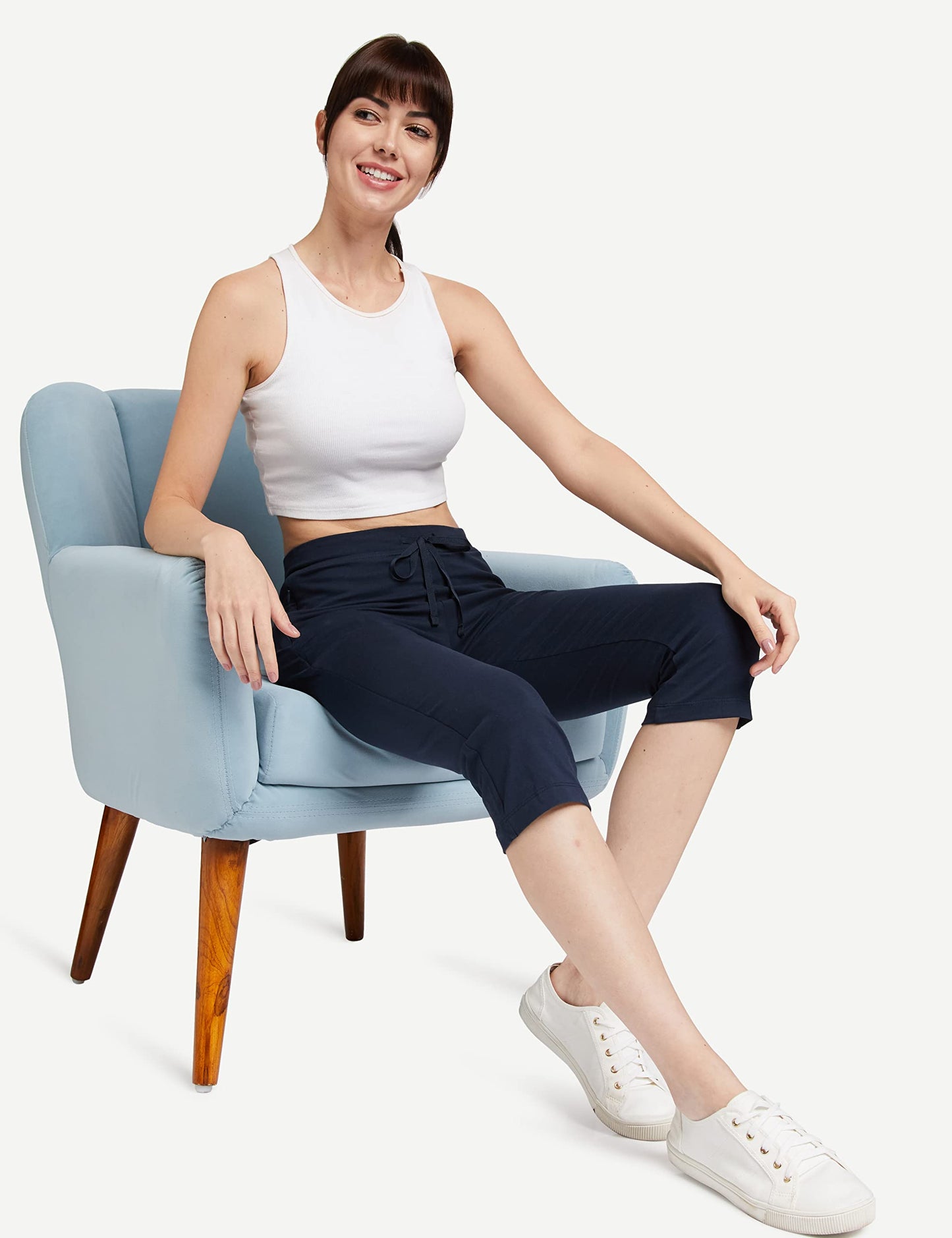 Enamor E018 Stretch Cotton Lounge Capri