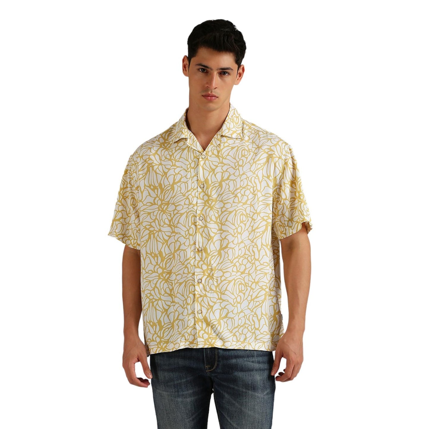 Pepe Jeans MenS Relaxed Fit Shirt (Pm308705_Yellow