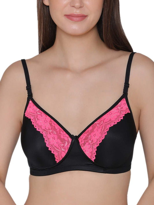 Clovia Women Lace Padded Non-Wired Multiway Bra (Br1847P13_Black_38C)