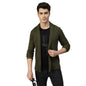 Rigo Waffle Knit Shrug for Men | Full Sleeve, Shawl Collar Cardigan for Men | Best for Casual Wear, Fashion Wear Cardigan Olive