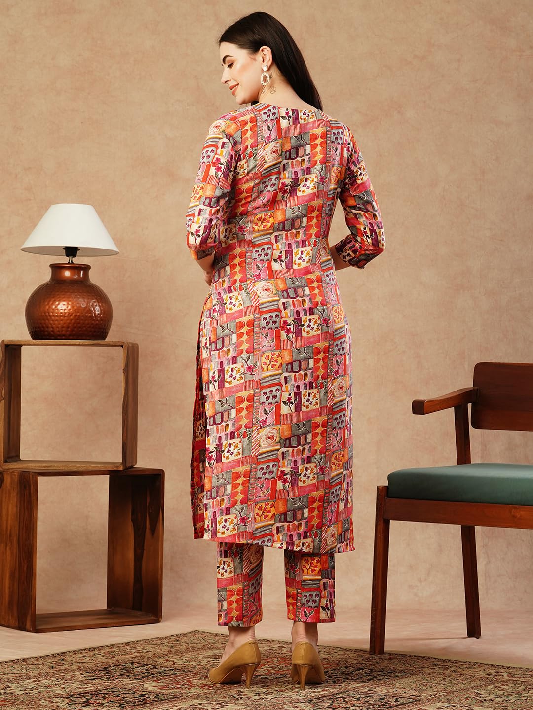 GoSriKi Cotton Women Kurta With Pant