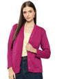 Aarika Womens Casual Wear Purple Colour Solid Woolen Cardigan (S-L)