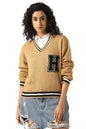 Hubberholme Women Acrylic Knitted Regular Fit V Neck Full Sleeves Sweaters 15