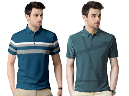 MenS Regular Fit Polo T Shirt (Combo Pack Of 2) |Half Sleeves |Collar Tshirts |Nobel Monk T Shirt | Casual Tshirt
