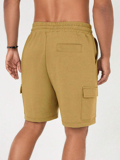 Nobero MenS Cargo Shorts (1M-Bwsh-R0082_Oat Milk
