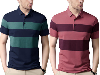 Nobel Monk MenS Regular Fit Polo T Shirt |Half Sleeves |Collar Tshirts |Casual T-Shirt For Men