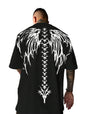 Thalasi Men Cotton Printed Aesthetic Oversized Tshirt For Men - Black T Shirt For Men Stylish | Half Sleeve Oversize Fit Round N