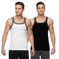 XYXX Mens Super Combed Cotton Square Neck Knitted Vest - High Moisture Absorbing Innerwear for Men with Anti-Bacterial Silver F