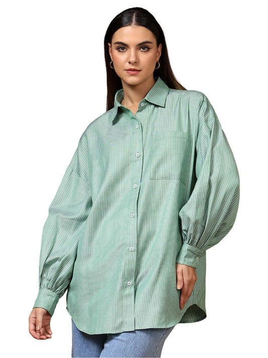 Kotty WomenS Oversized Comfortable & Stylish Casual Shirt(Multicolor,L)