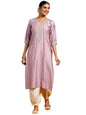 Libas WomenS Silk Straight Kurta (G2738_Purple