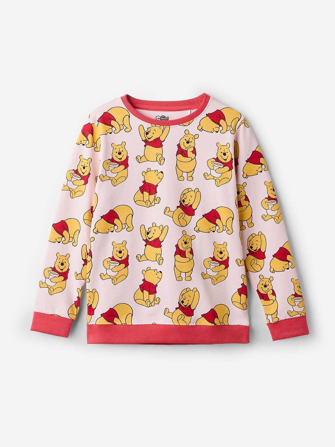 The Souled Store Official Disney: Pooh Bear Boys Round Neck Long Sleeve Multicolor Graphic Print Regular Fit Sweatshirts Sweatsh
