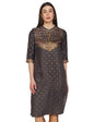 Aurelia WomenS Polyester Ultimate Grey Ornamental Mandarin Collar Straight Kurta_21Aua12509-503523_M