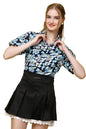 POPWINGS Casual Floral Printed Half-Sleeves Spread Collar Shirt for Women || Stylish Latest Trendy Western Summer Wear Shirt for