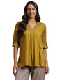 Libas WomenS Rayon Woven Regular Kurtis (29106Or Mustard