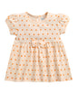 BUMZEE Girls Cotton Cap Sleeves Polka Print Above Knee Length Frock/Dress Peach - 0-6 Months (Peb11490B-pch)