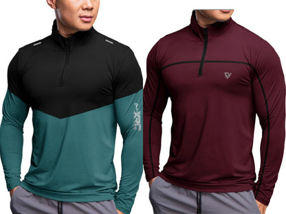 Noble Monk MenS Active Wear Regular Fit T Shirt |Full Sleeves |Casual T-Shirt For Men
