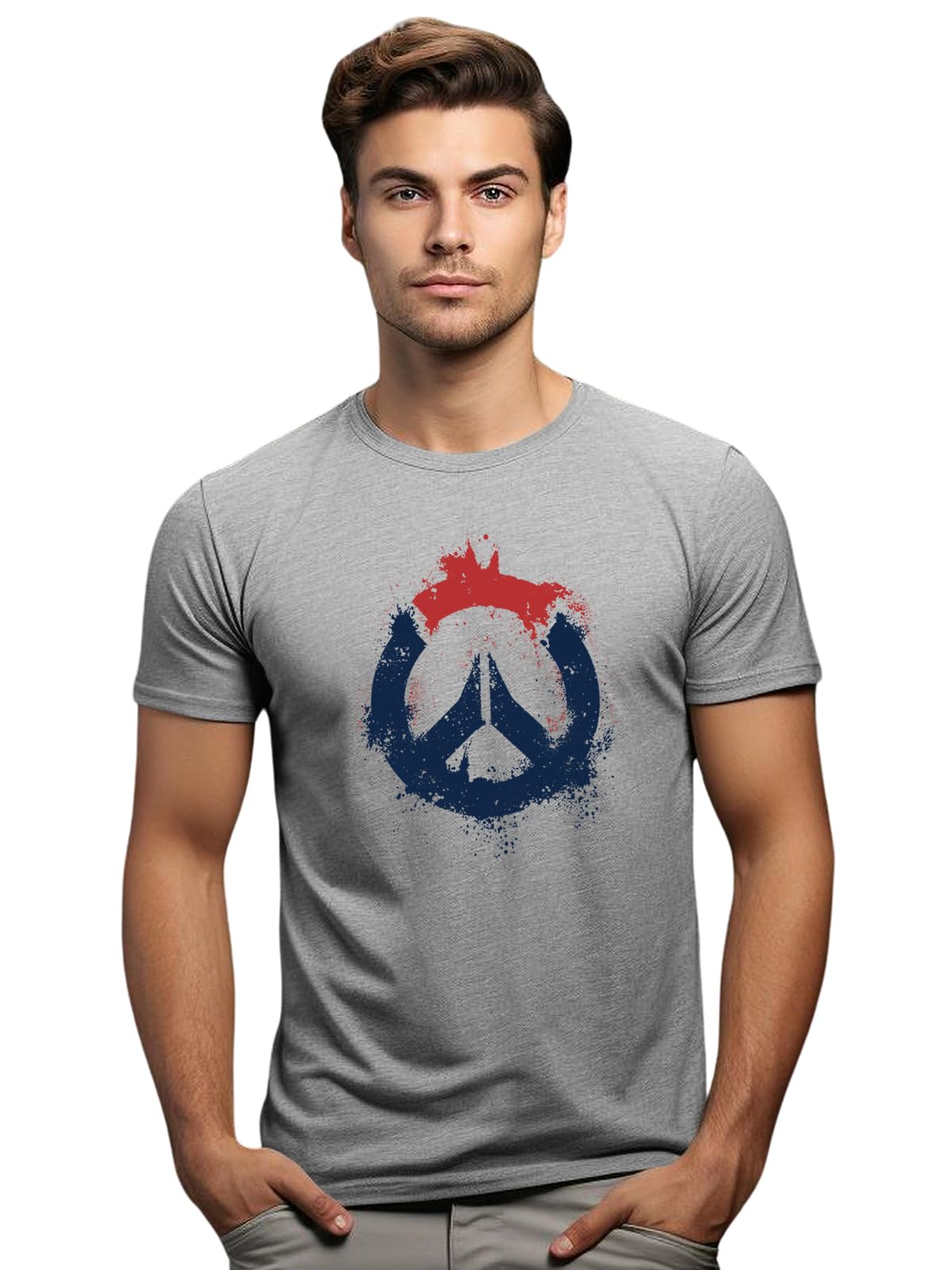 ADRO Mens Printed T-Shirt for Men | R22-M-PC-GR