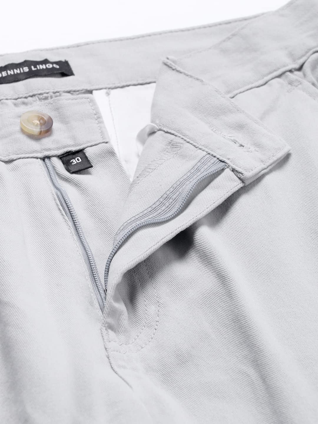 Dennis Lingo Slim Fit Solid Light Grey Cargo Jogger for Men