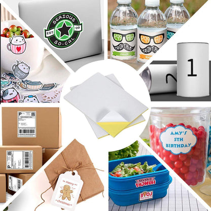 True-Ally Sticker Self-Adhesive Glossy Photo Paper A4 Size 120 GSM for Inkjet Printer (White) Waterproof, Dries Quickly DIY Stic