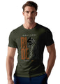 Peppyzone Mens Regular Fit T-Shirt (PZ-RT-Biker 11-15_Olive3