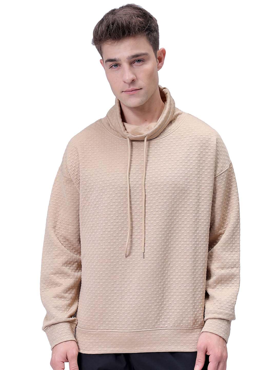 The Indian Garage Co Mens Polyester Blend Cowl Neck Sweatshirt