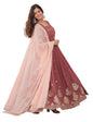 Fashion Basket WomenS Georgette Anarkali Ankle Length Dress Maroon