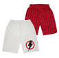 Kyda Kids 100% Cotton Printed Shorts For Boys And Girls - Multicolor Shorts Fo Unisex Kids (Pack Of 2)