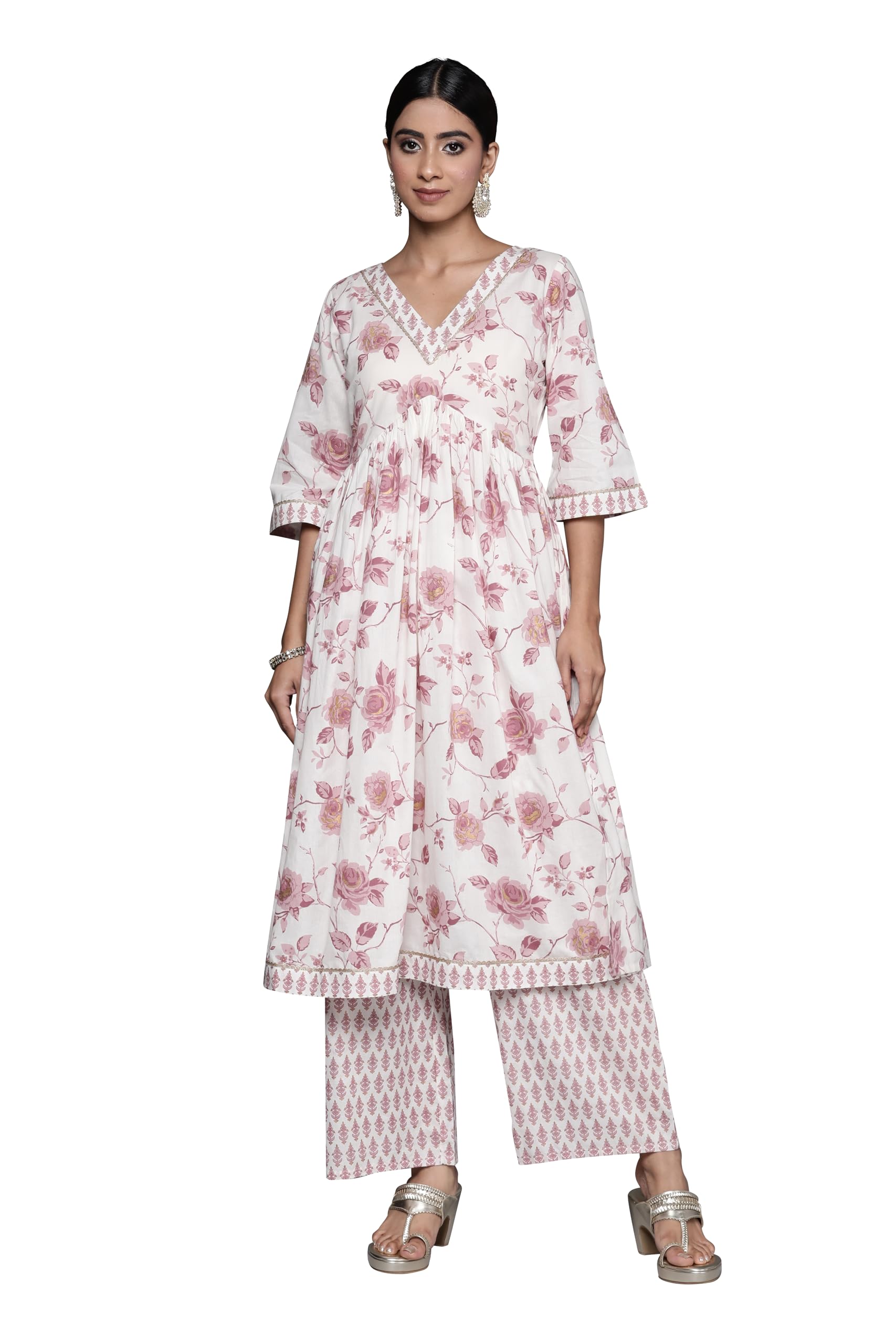 Libas WomenS Cotton Kurta Sets (35415_Off White
