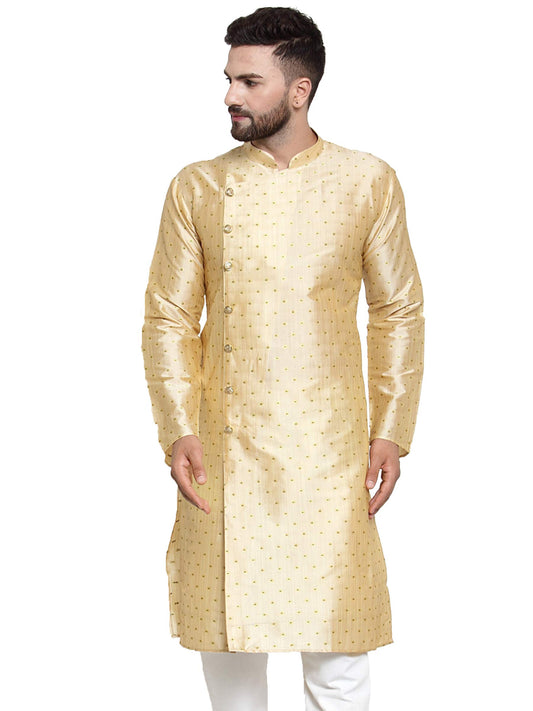 Jompers Mens Jacquard Silk Kurta